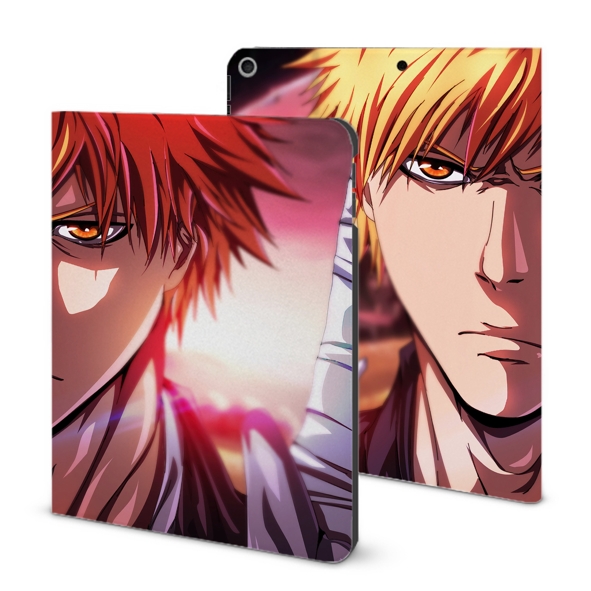 （画像用） ブリーチ BLEACH IPad ケース ブック型 PUレザー TPU 耐衝撃 軽量 薄型 ペン収納なし 全面保護 IPad 各モデル対応